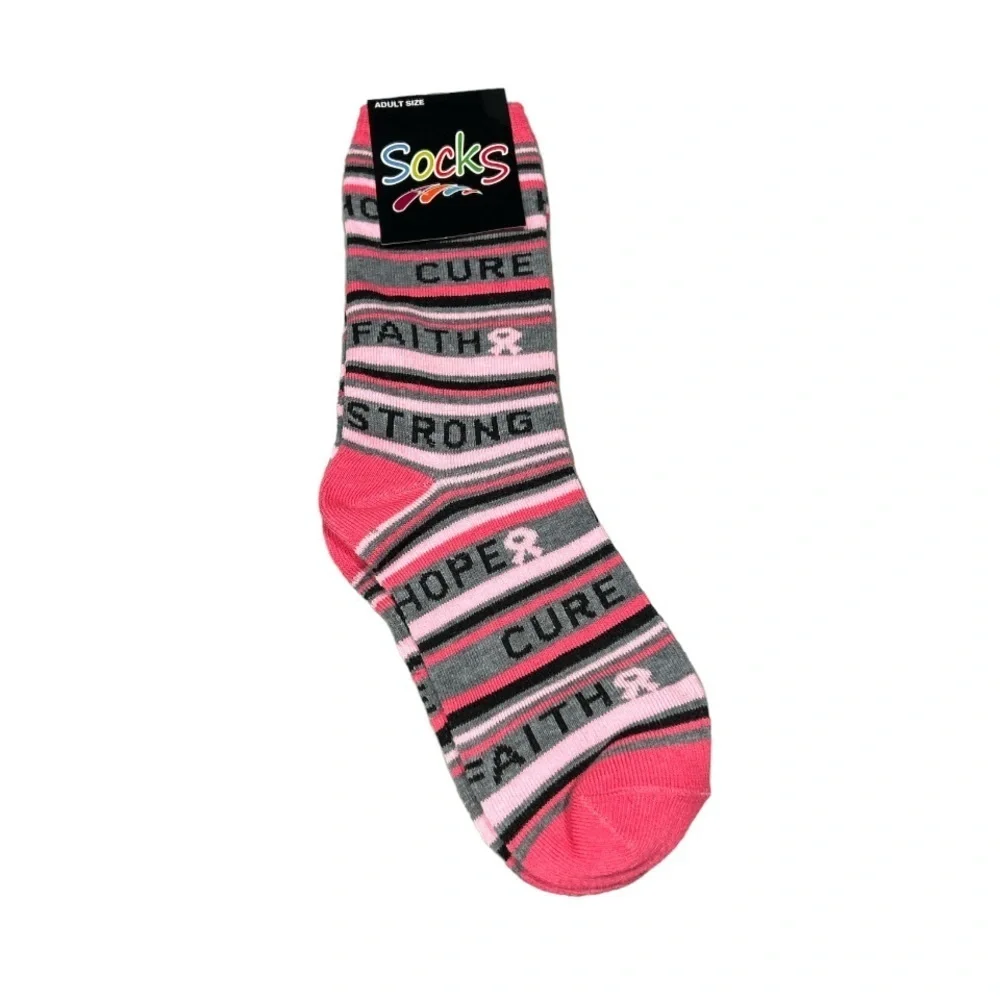 Breast Cancer Awareness Buffalo David Bitton Pink Argyle Crew Socks